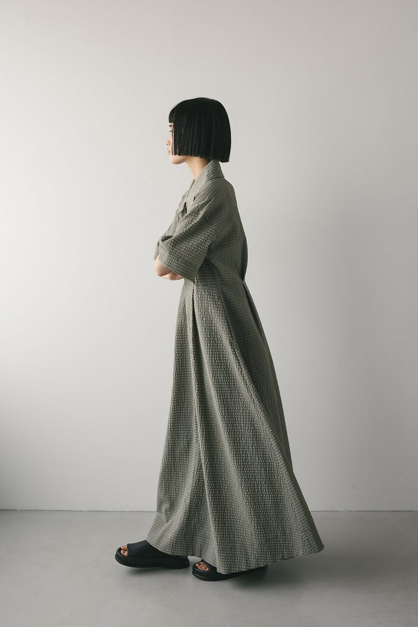 STYLEMIXER | ビッグカラーフレアワンピース (ワンピース(ロング