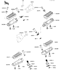 1987 Kawasaki Ninja 1000R (ZX1000-A2) Footrests | Babbitts