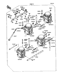 1992 Kawasaki ZX-11 (ZX1100-C3) Carburetor (Zxt10ce015043&Nami