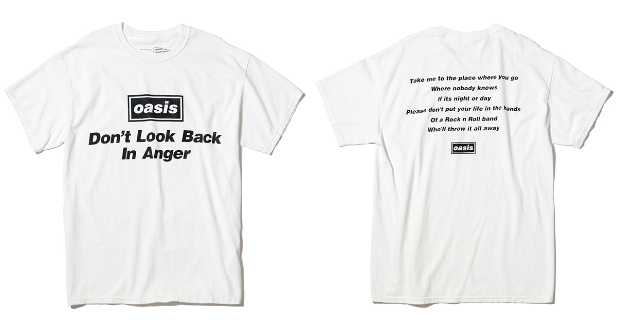 Don't Look Back In Anger」などオアシスの名曲がTシャツに 「アダム