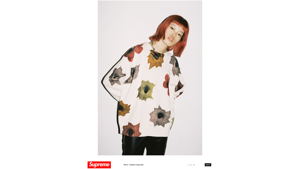 シュプリーム」がアメリカ人アーティストのネイト・ロウマンとコラボ