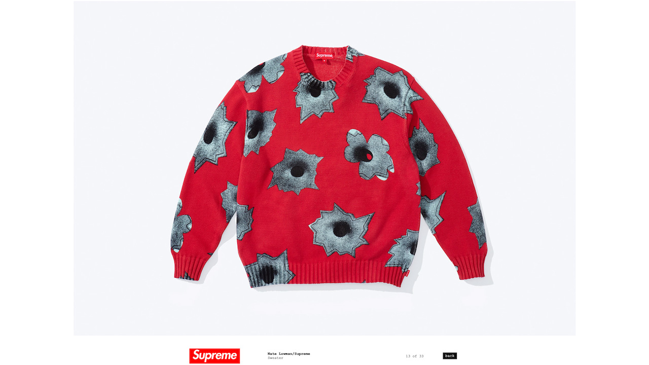 シュプリーム」がアメリカ人アーティストのネイト・ロウマンとコラボ