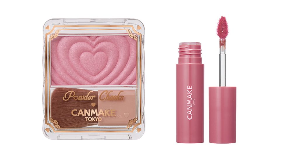 キャンメイク」の“ハートチーク”＆ガラス玉ティントリップに青みピンク