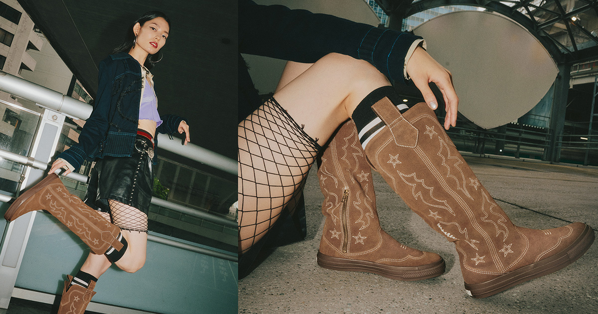 コンバース」からスエード素材の新作シューズ2型 ウエスタンブーツを再