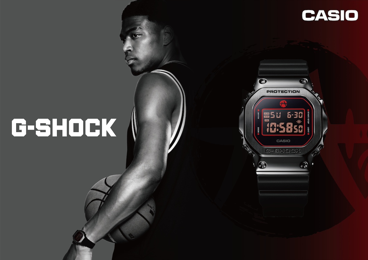 八村塁 ×「G-SHOCK」の第5弾が発売 ブラックとレッドで闘志と情熱を
