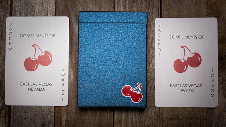 Cherry Casino House Deck Playing Cards (Tahoe Blue) by Pure