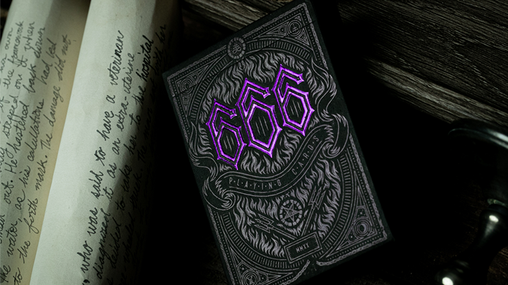 666 Purple Inferno Playing Cards by Riffle Shuffle x PNKMBC | X