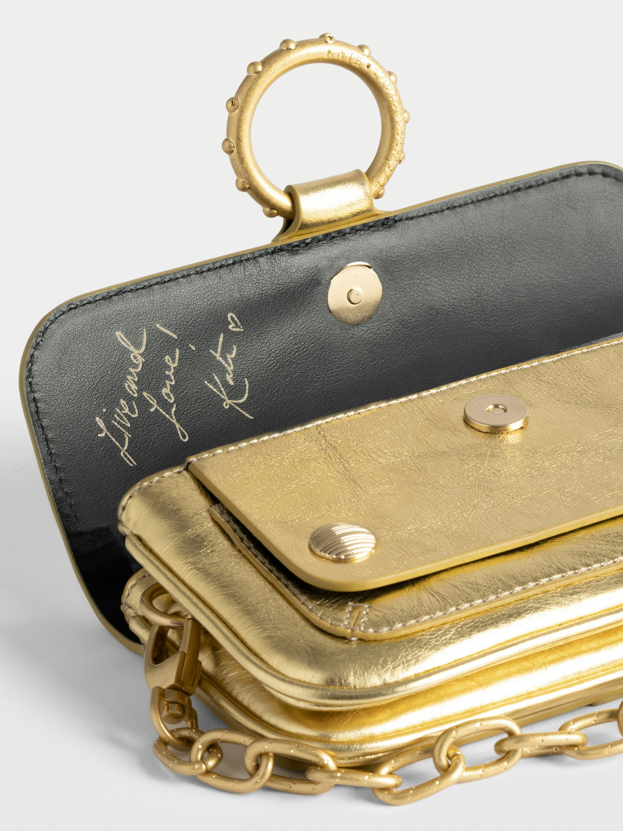 Mini Gold Metallic Leather Bag | Zadig&Voltaire | Zadig&Voltaire