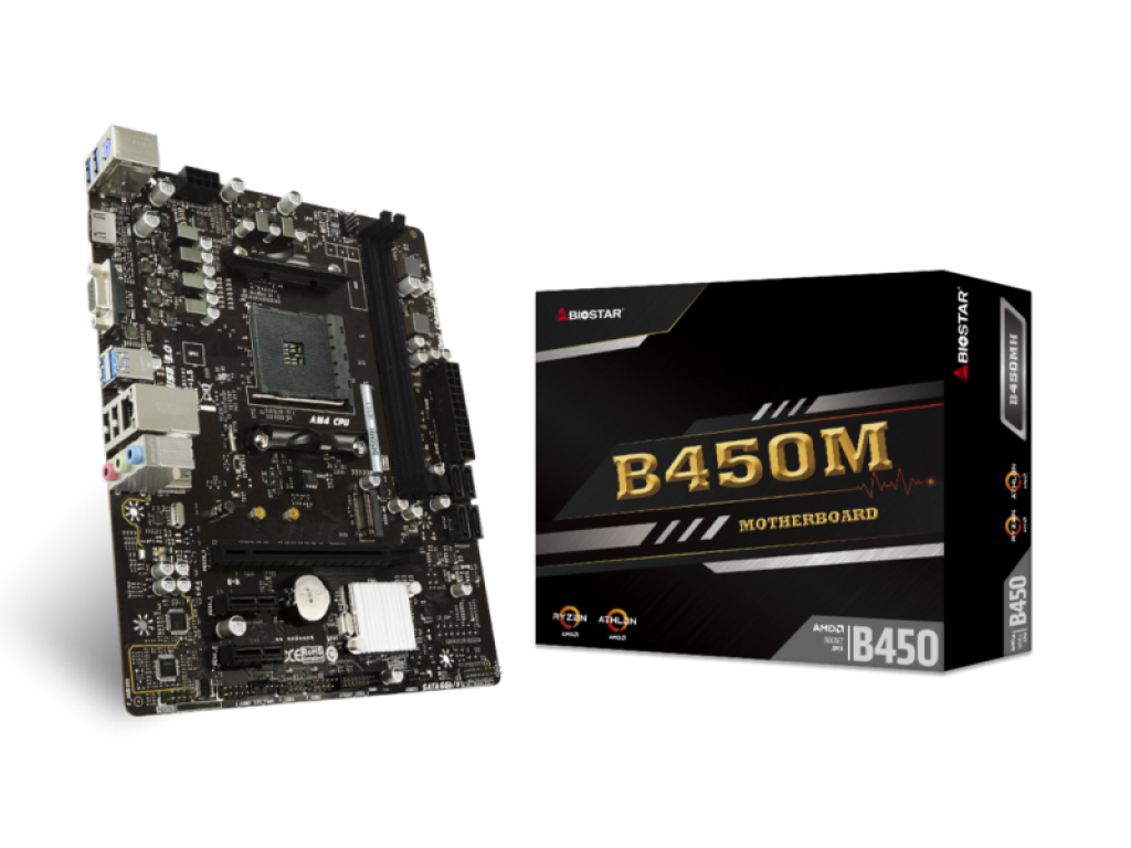 BIOSTAR B450MH Ver 6.3 AMD 400シリーズ Socket AM4対応 AMD B450