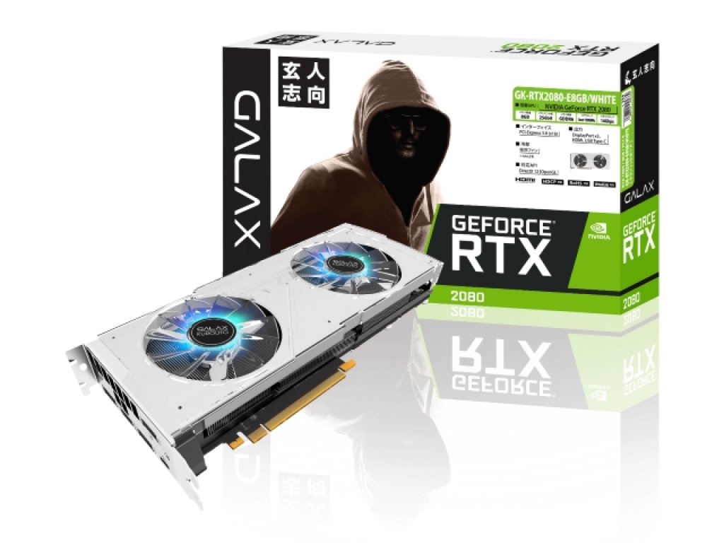 玄人志向 GK-RTX2080-E8GB/WHITE GALAKURO WHITE GEFORCE RTX 2080 8GB