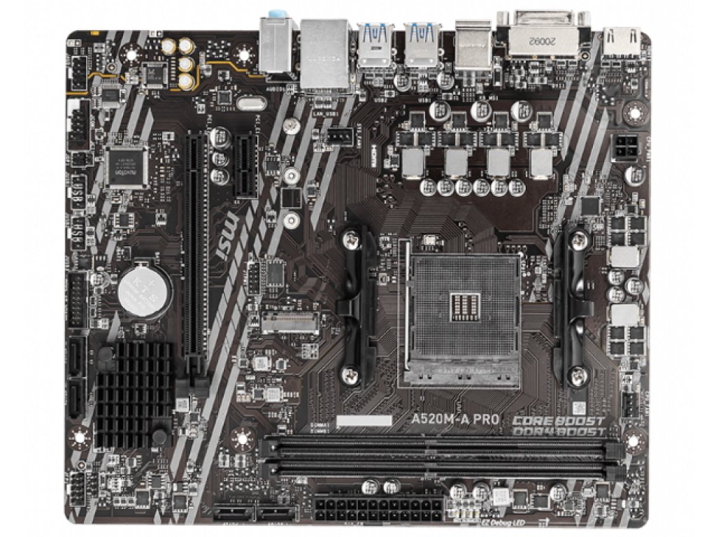 MSI A520M-A PRO AMD 500シリーズ Socket AM4対応 AMD A520チップ