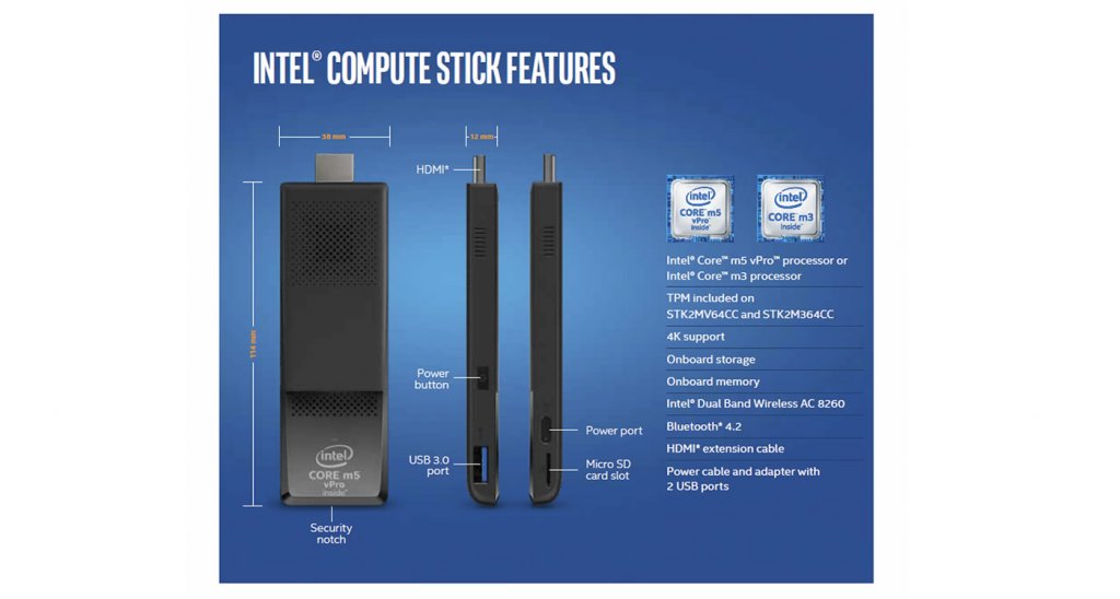 大幅スペックアップ、スティック型PCに「インテル®Core Mプロセッサー