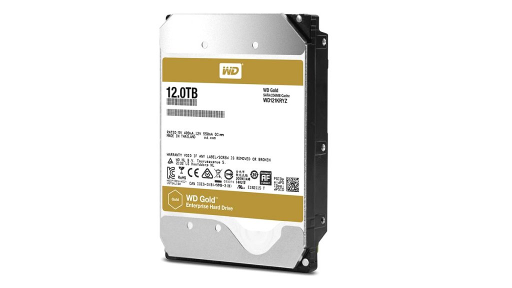 データセンター向けウエスタンデジタルHDD WD Goldシリーズに12TB