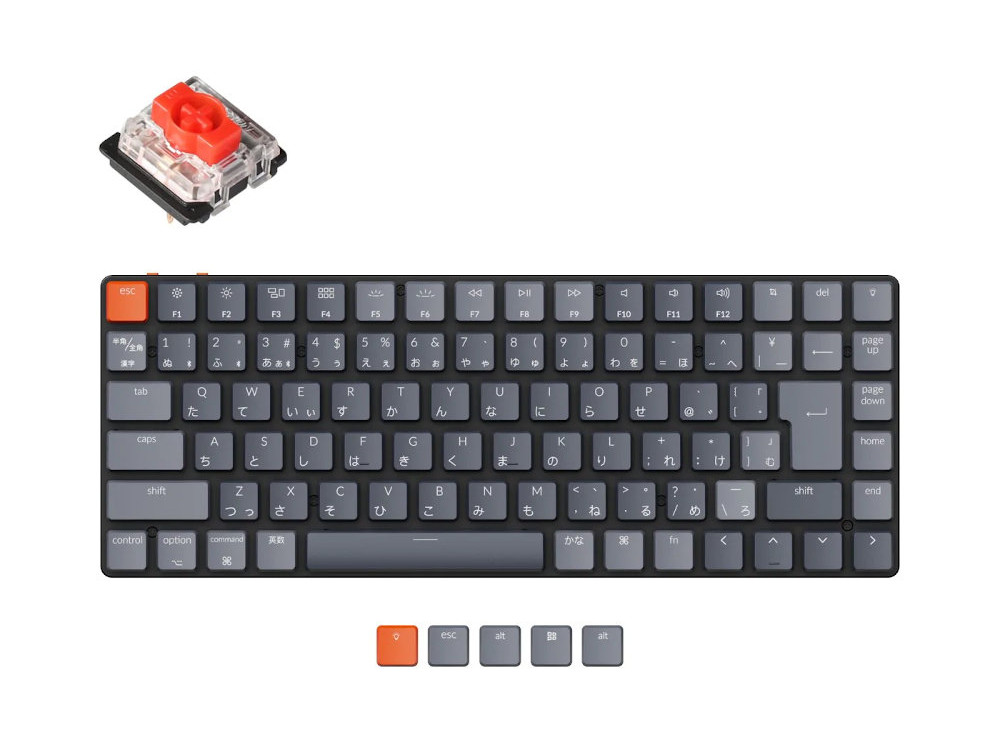 Keychron K3 Wireless Mechanical Keyboard V2 RGB K3-B1-JIS 赤軸