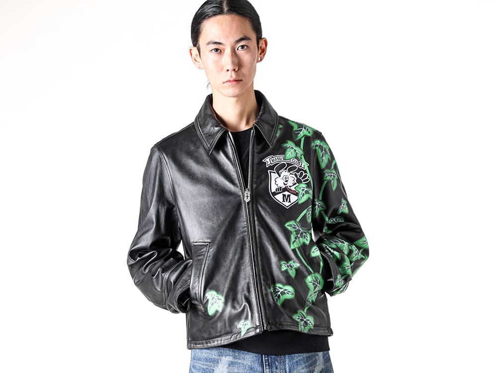 MASU X VERDY 2025SS コラボレーション グラフィックレザージャケット