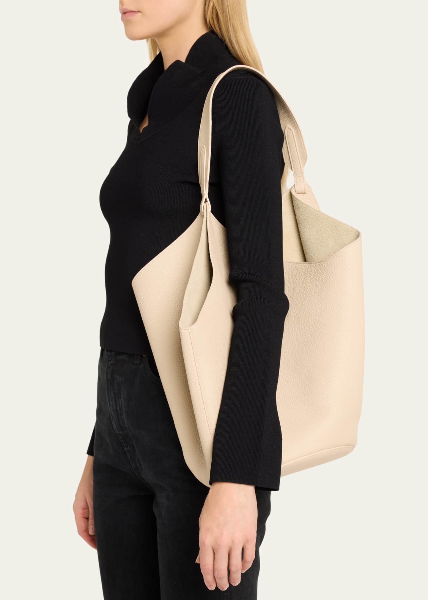 Khaite Lotus Medium Pebbled Leather Tote Bag - Bergdorf Goodman