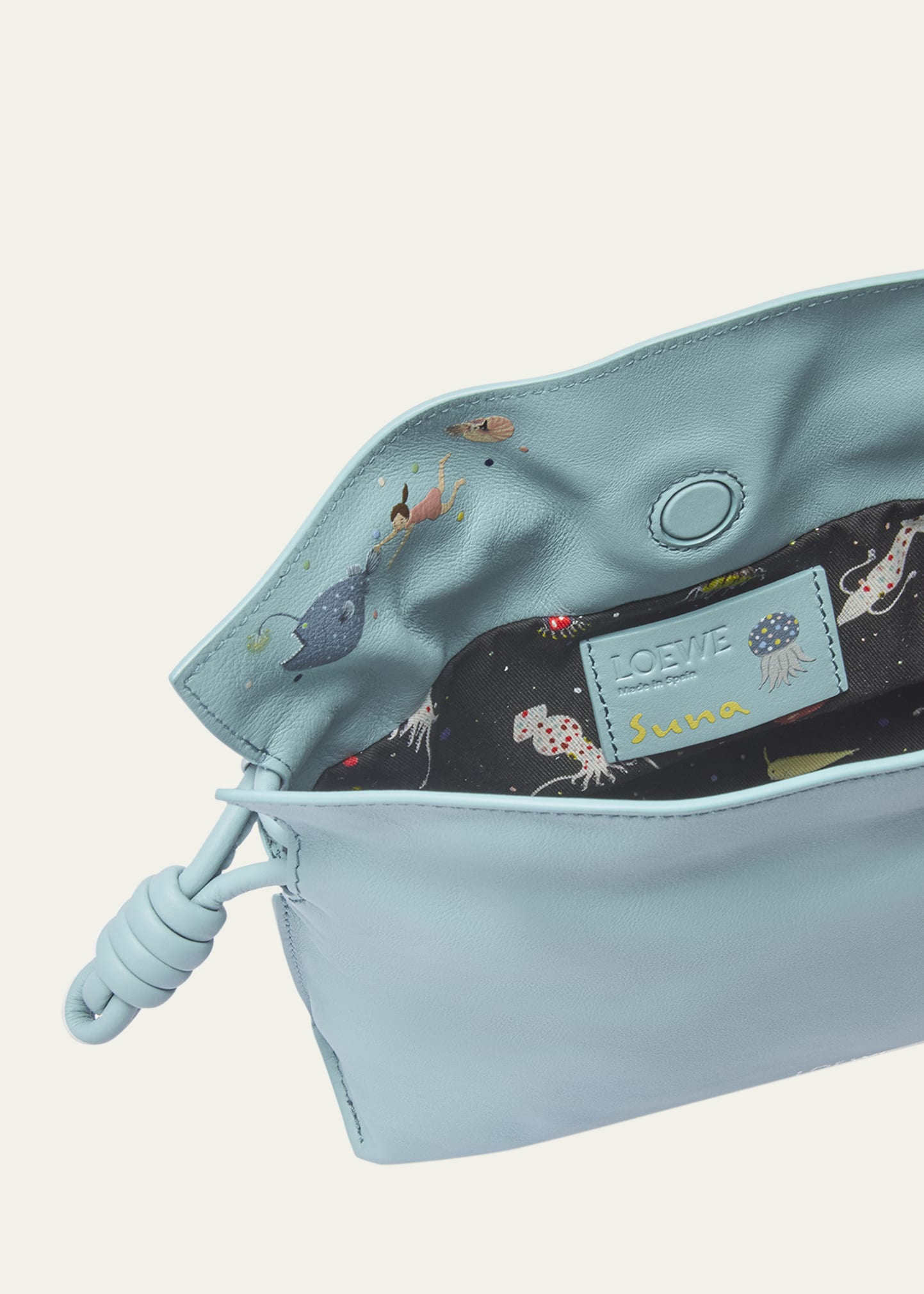 Loewe x Suna Fujita Flamenco Mini Fish Printed Clutch Bag