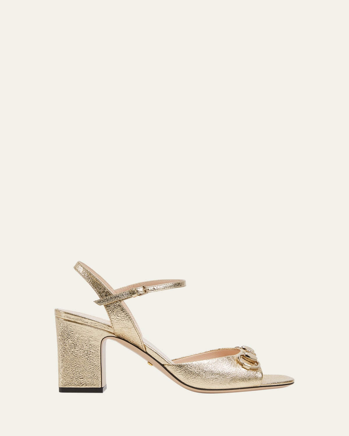 Gucci Metallic Galassia Lady Horsebit Sandals - Bergdorf Goodman