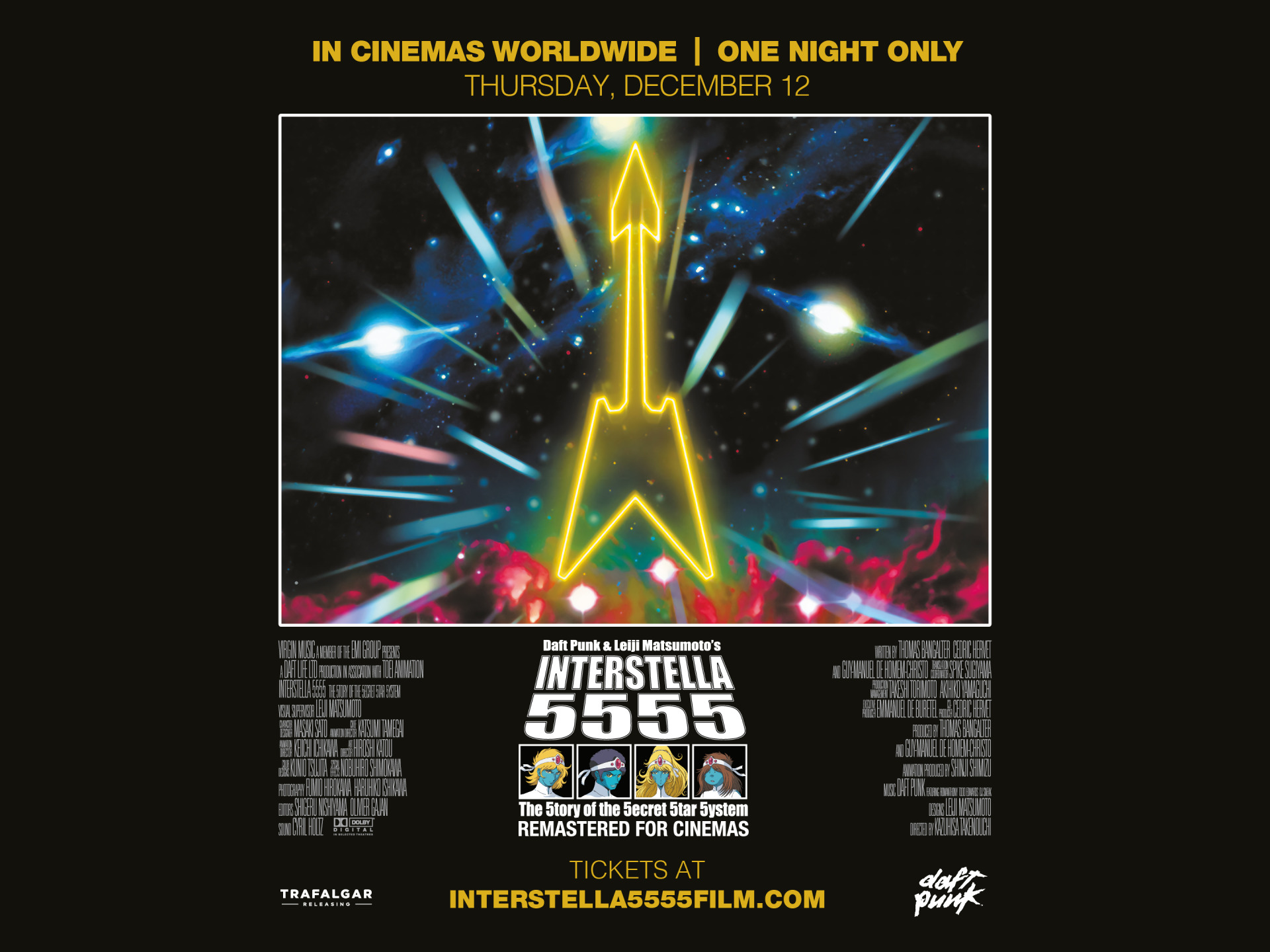 Daft Punk's 'Interstella 5555' getting one-night-only theatrical