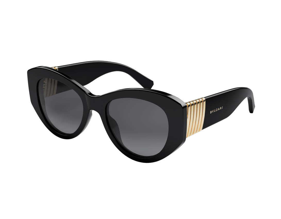 Oval Black Bvlgari Tubogas Sunglasses 904362 | Bvlgari