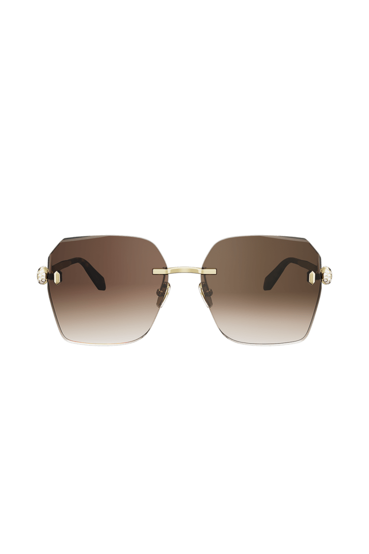 スクエア ブラウン セルペンティ サングラス 904386 | ブルガリ