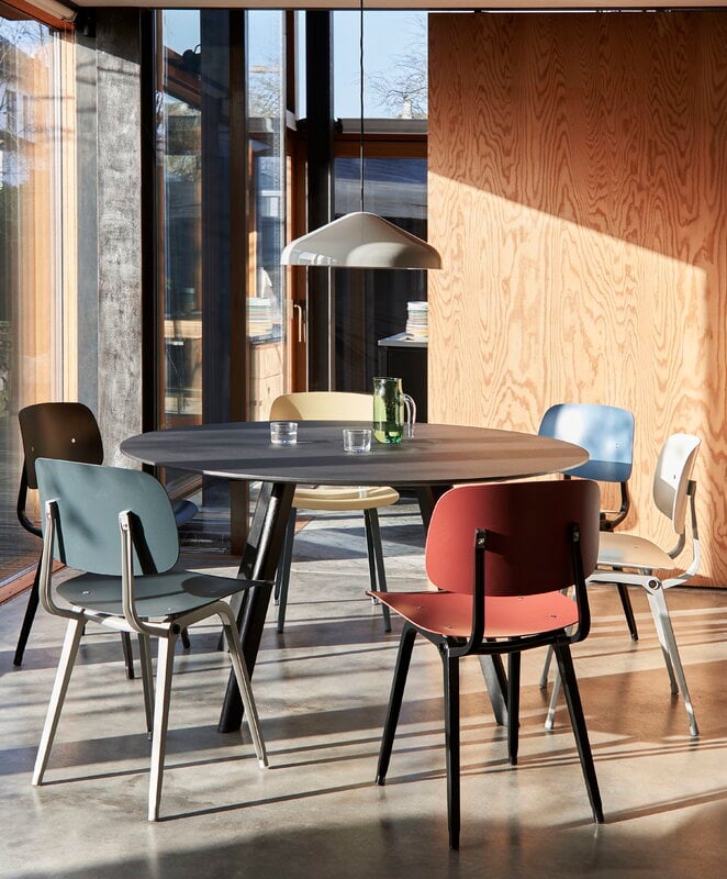 HAY Revolt chair, black - azure blue 3.0 | Finnish Design Shop