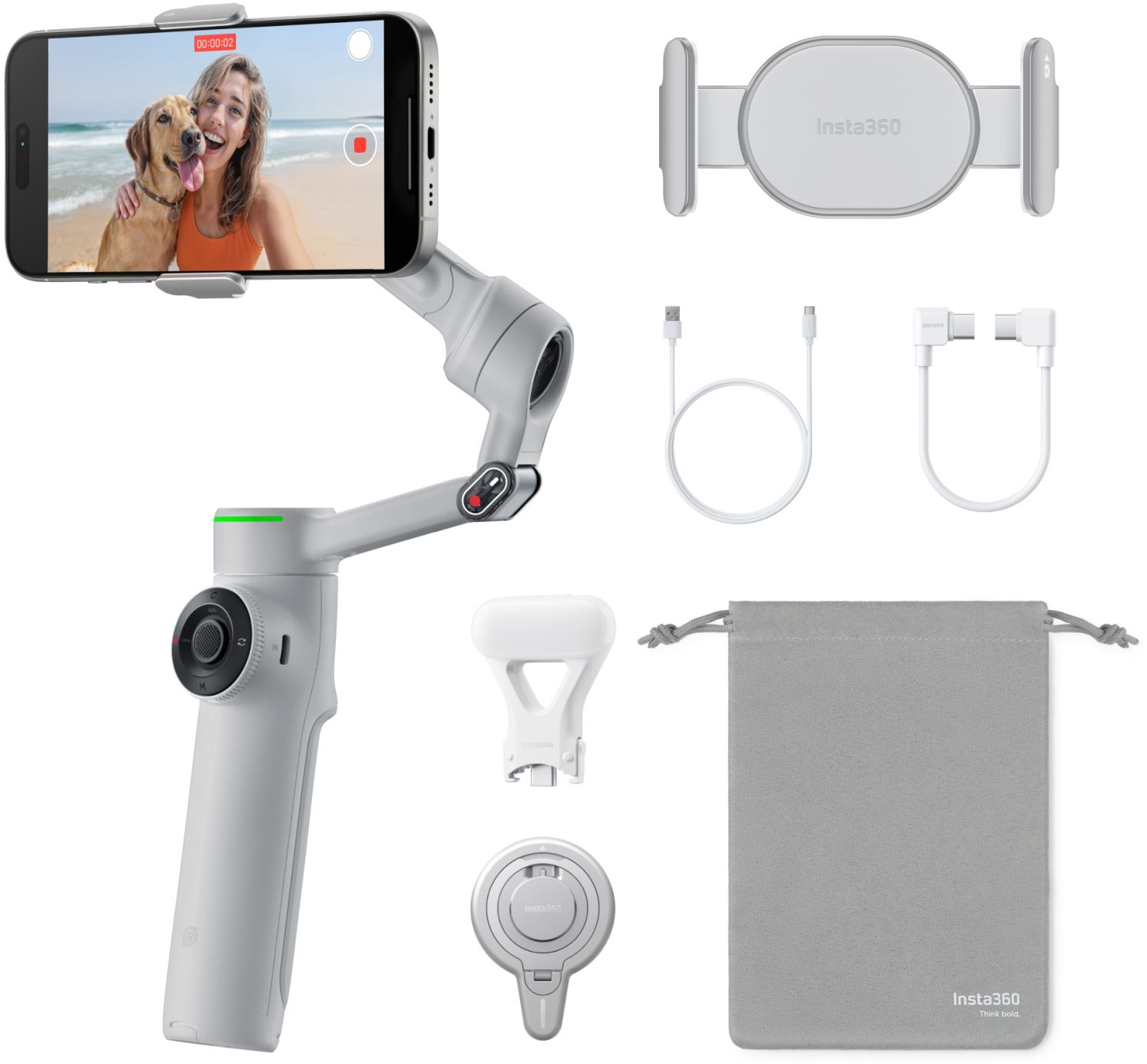 INSTA360 Flow 2 Pro Creator Bundle Stone Gray - Foto Erhardt