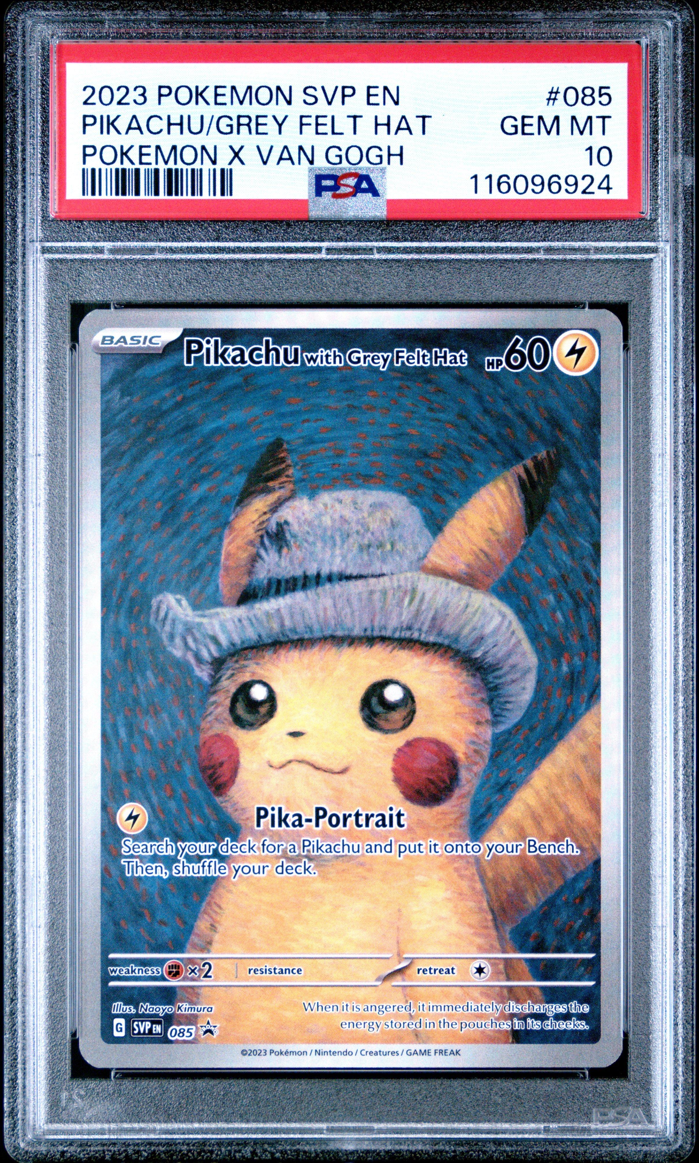 2023 Pokemon Svp En-sv Black Star Promo 085 Pikachu With Grey Felt