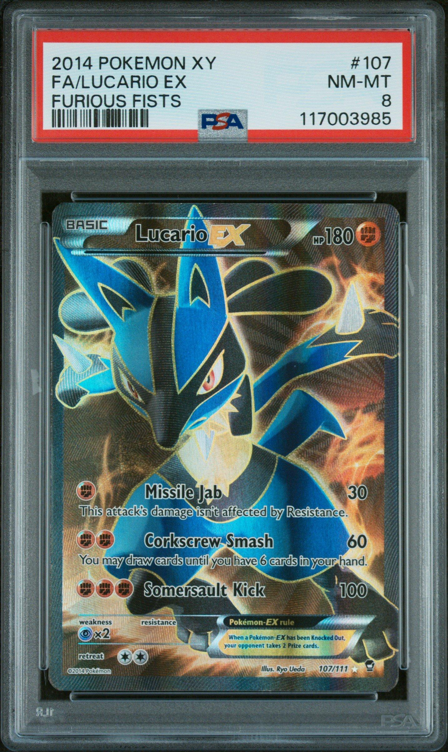 2014 Pokemon Xy Furious Fists 107 Full Art/lucario Ex PSA 8 | GameStop