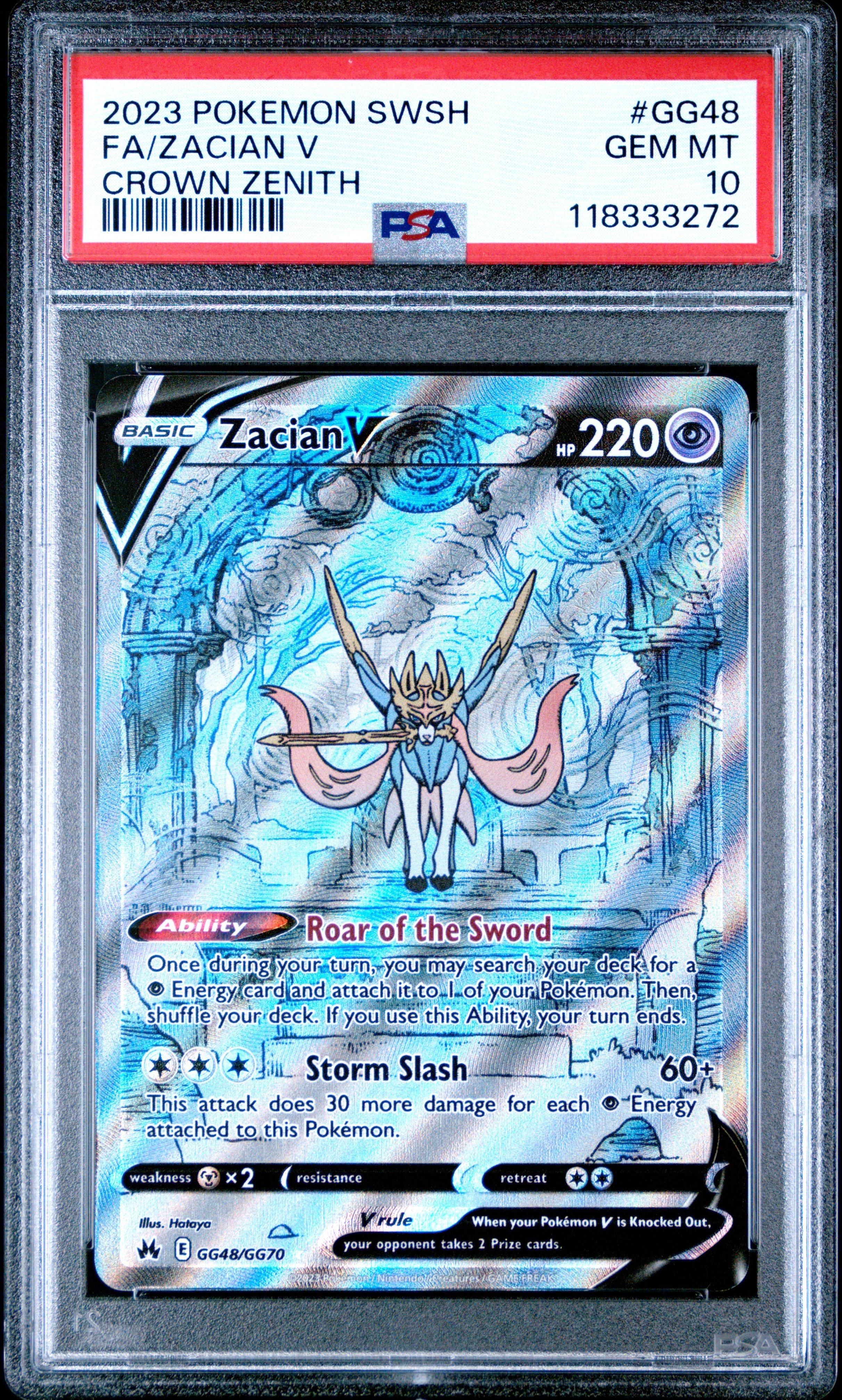 2023 Pokemon Sword And Shield Crown Zenith Gg48 Full Art/zacian V