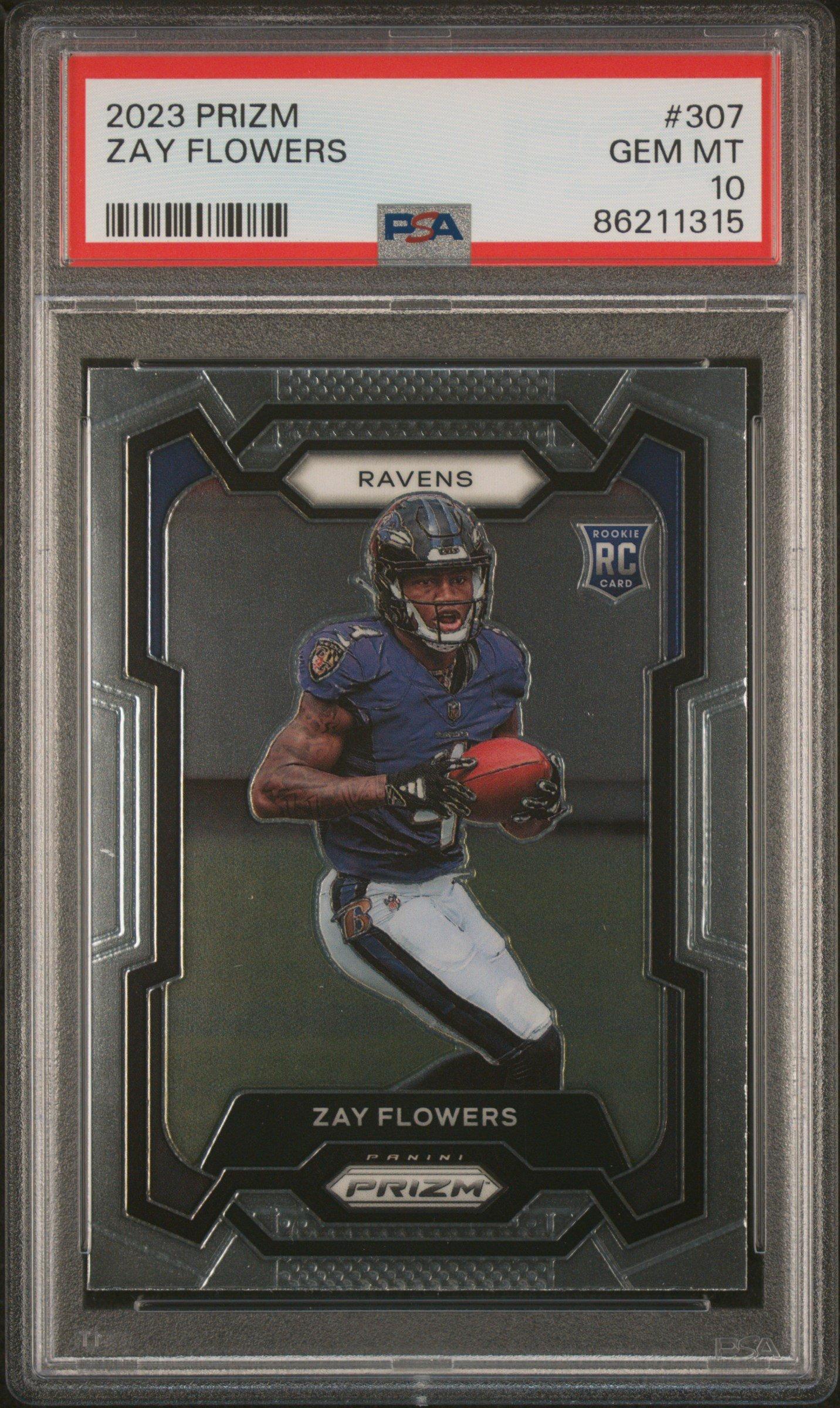 GameStop 2023 Panini Prizm 307 Zay Flowers Pandora PSA 9 | Arden Fair