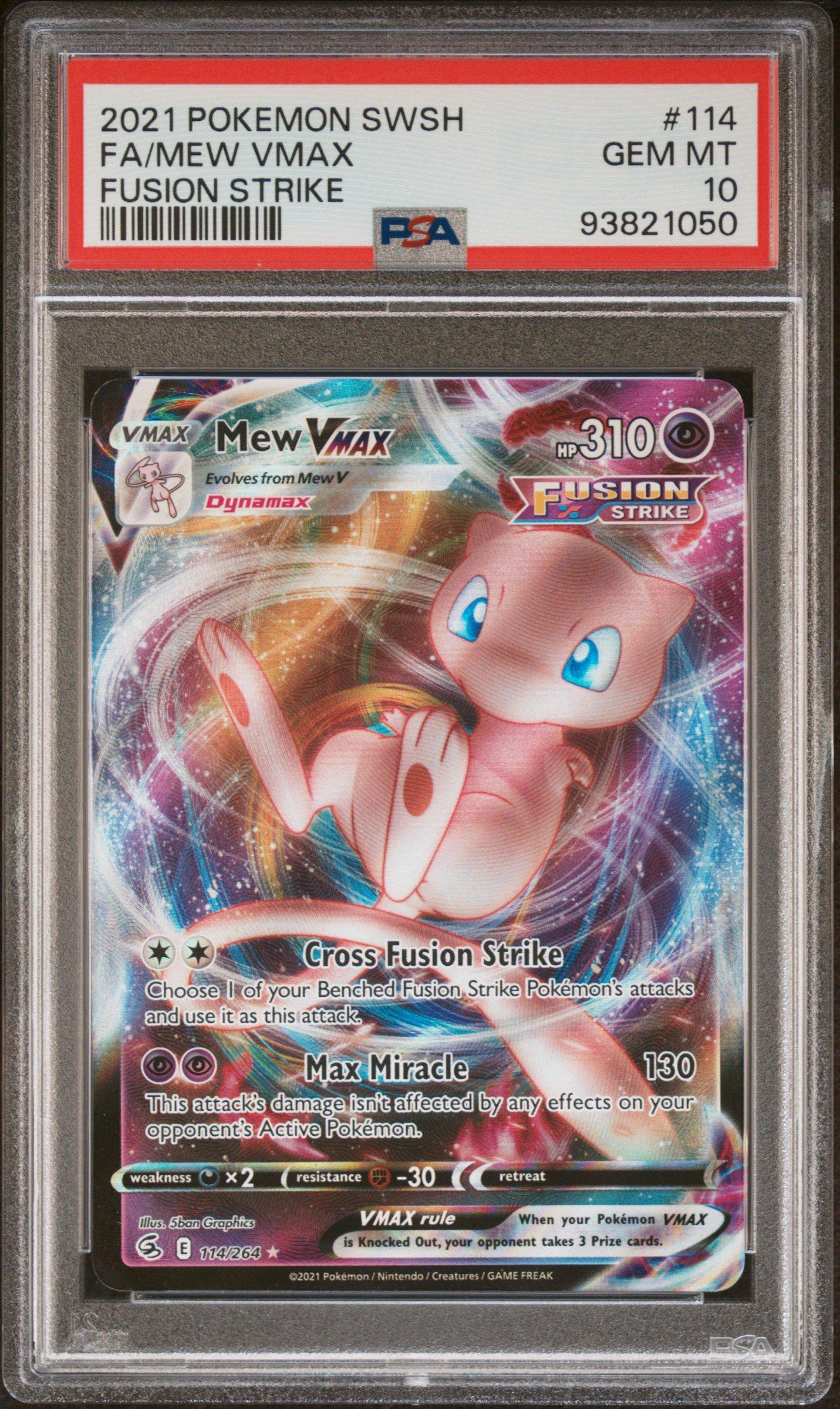 2021 Pokemon Sword & Shield Fusion Strike 114 Full Art/mew Vmax