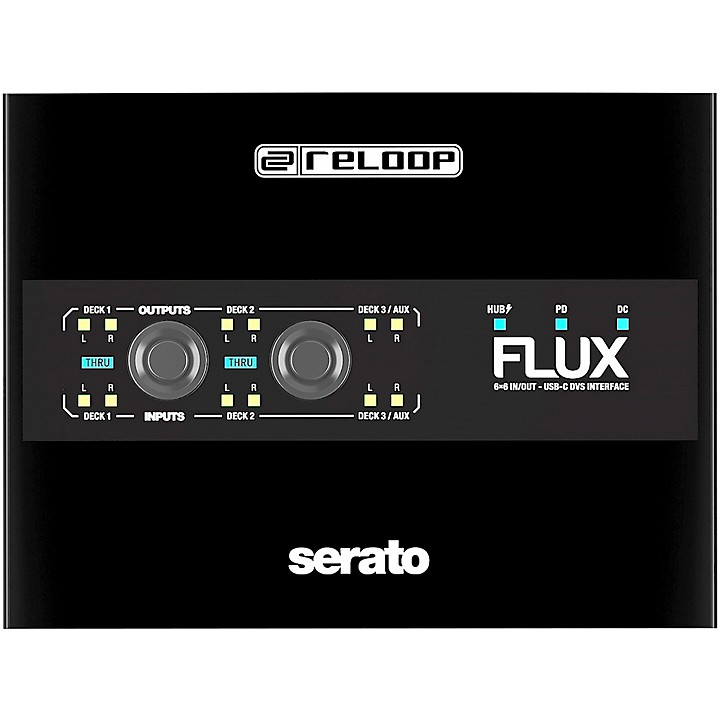 Reloop Flux 6x6 In/Out USB-C DVS Interface for Serato DJ Pro Black