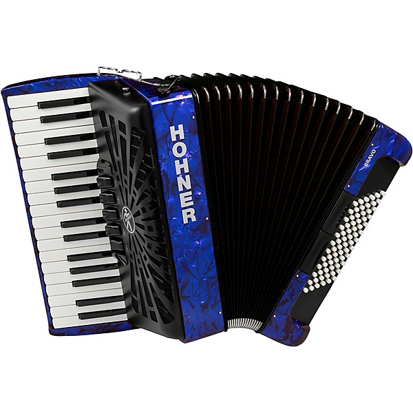 Hohner Bravo III 72 Accordion With Black Bellows Blue | Guitar Center