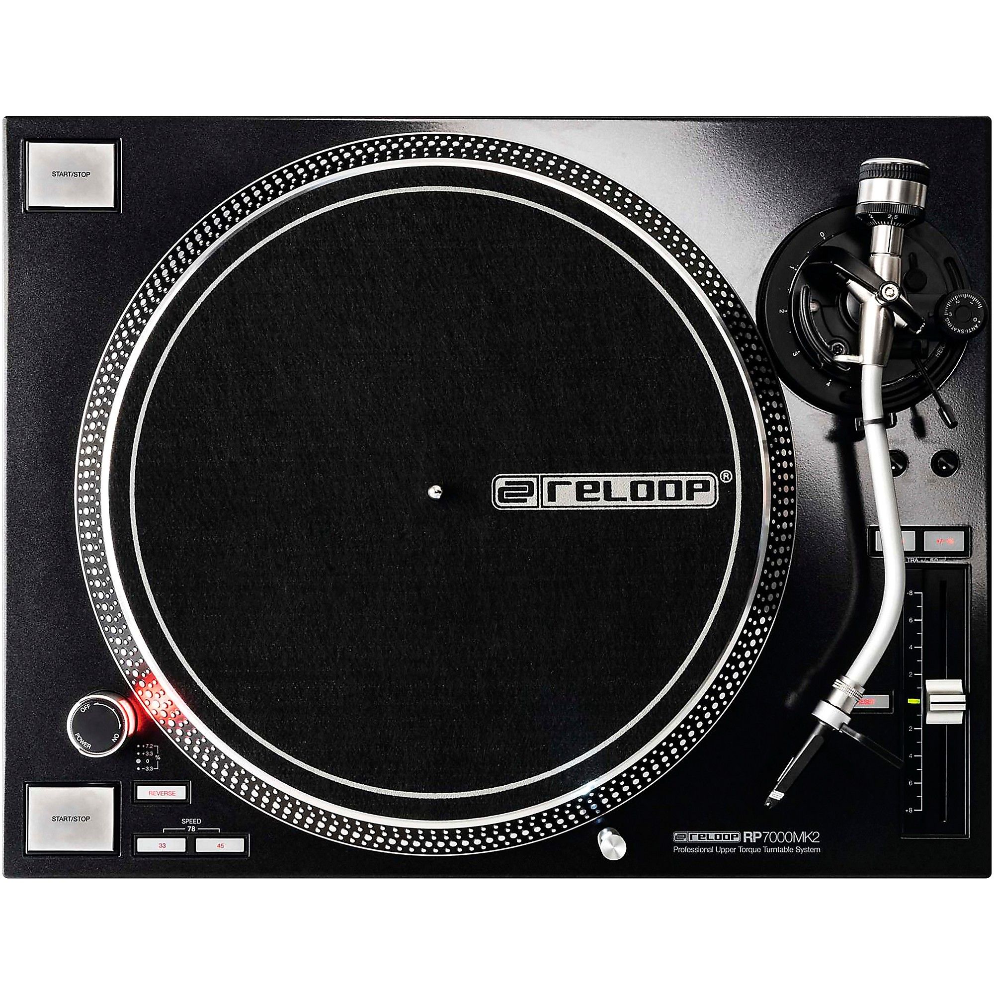Reloop RP-7000 MK2 Professional Direct-Drive DJ Turntable - Black