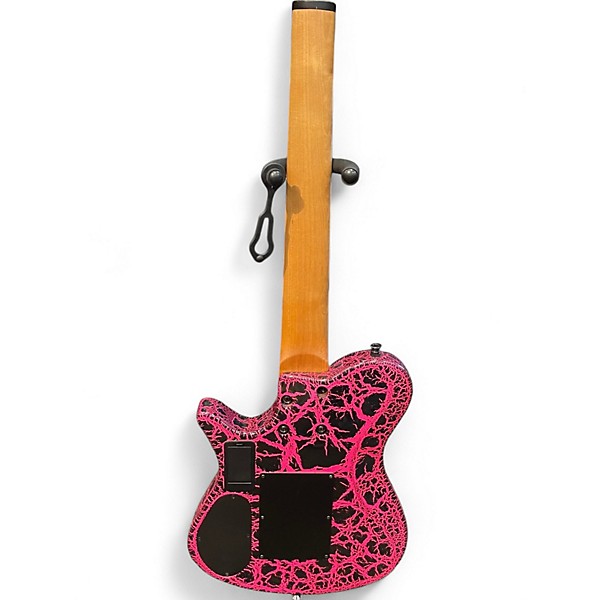 Used Kiesel ZEUS ZX7 CRACKLE HOT PINK Solid Body Electric Guitar
