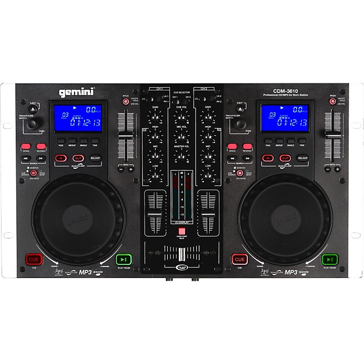Restock Gemini CDM-3610 Dual CD/MP3 Mixing Console | Guitar Center