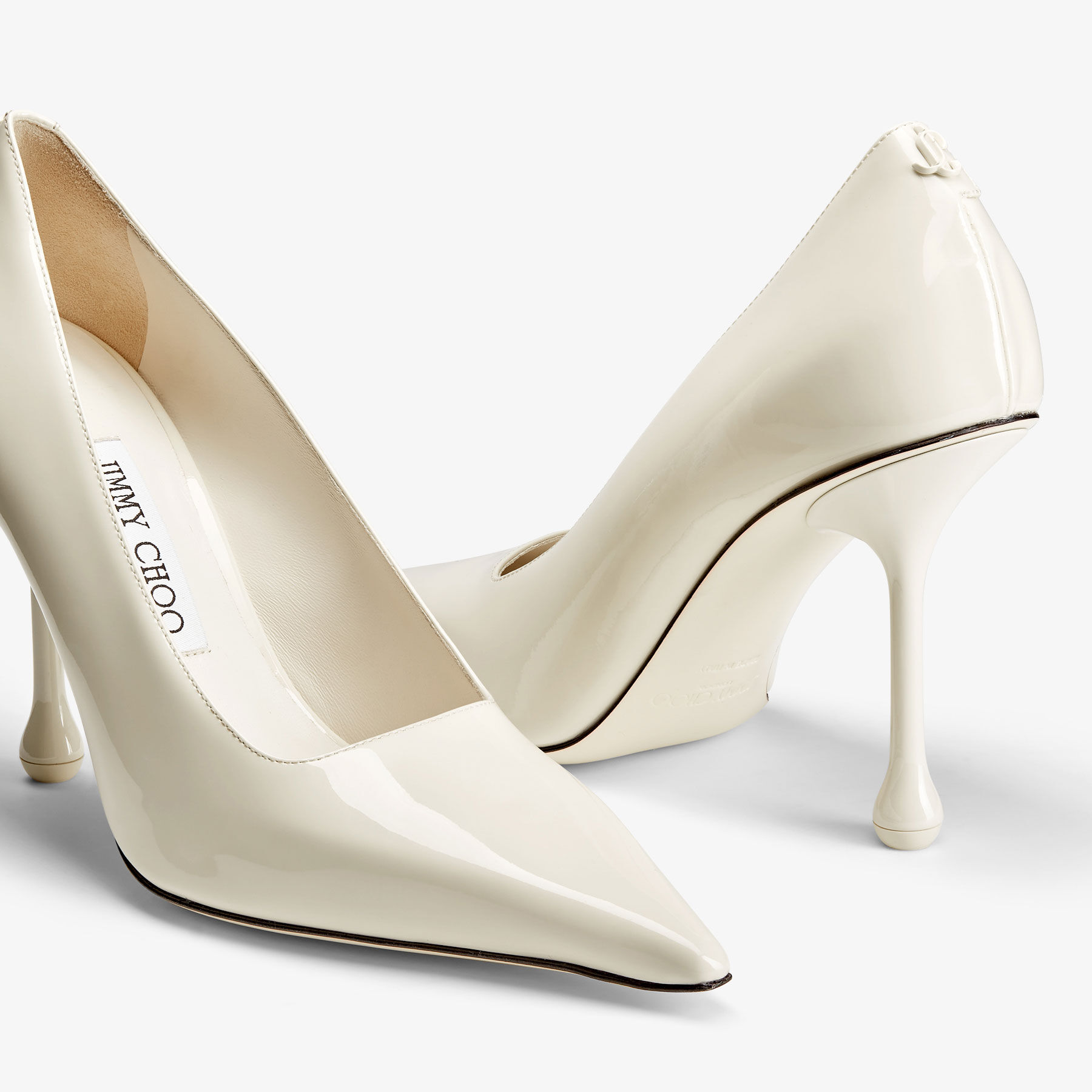 Ixia 95 | Latte Patent Leather Pumps | New Collection | JIMMY CHOO