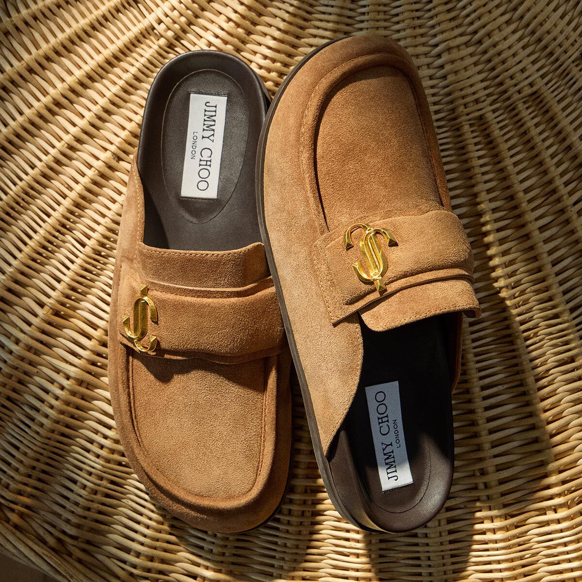 Milo Mule |Tan Velvet Suede Backless Mule | JIMMY CHOO