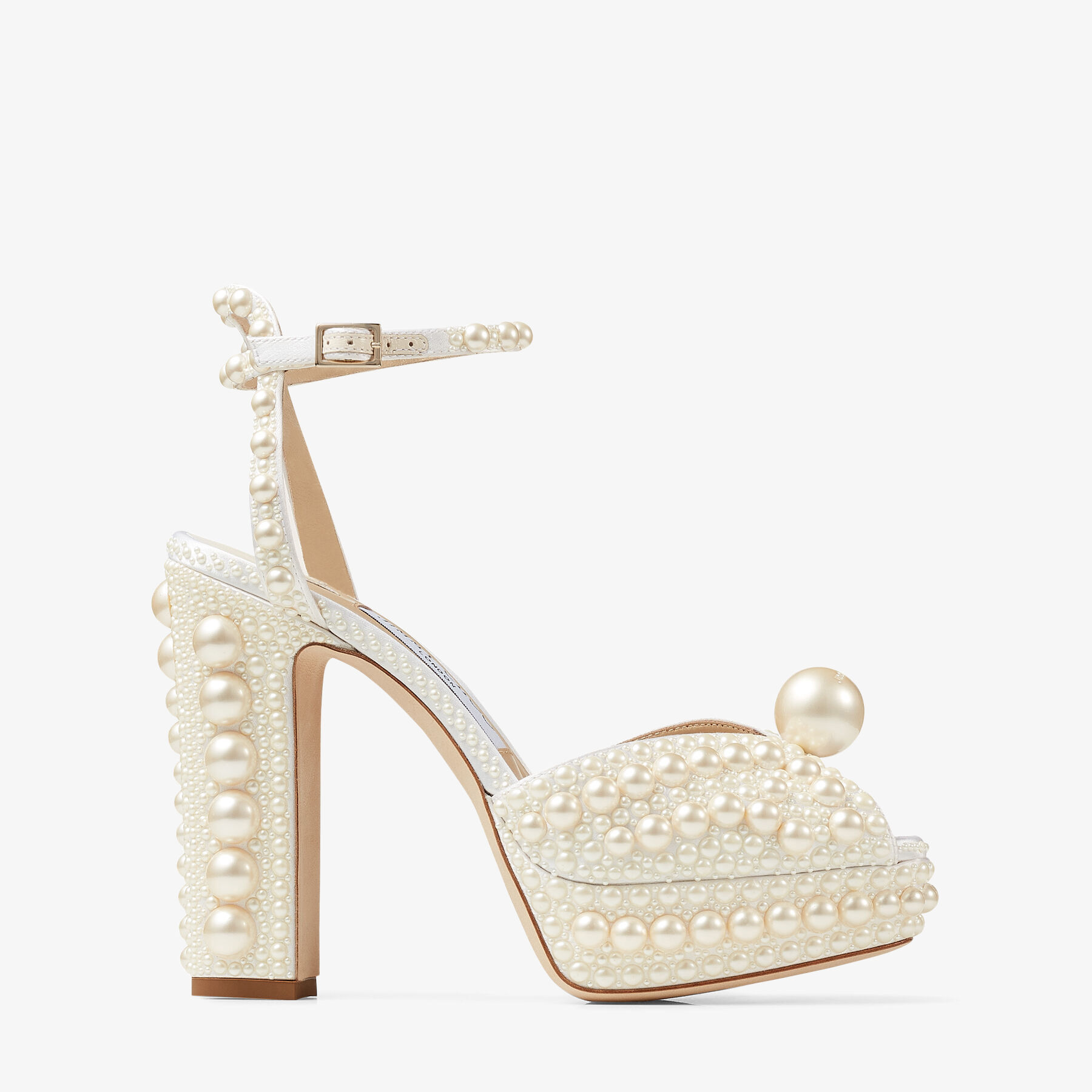 Sacaria 120 | Bridal White Satin Platforms | JIMMY CHOO UK