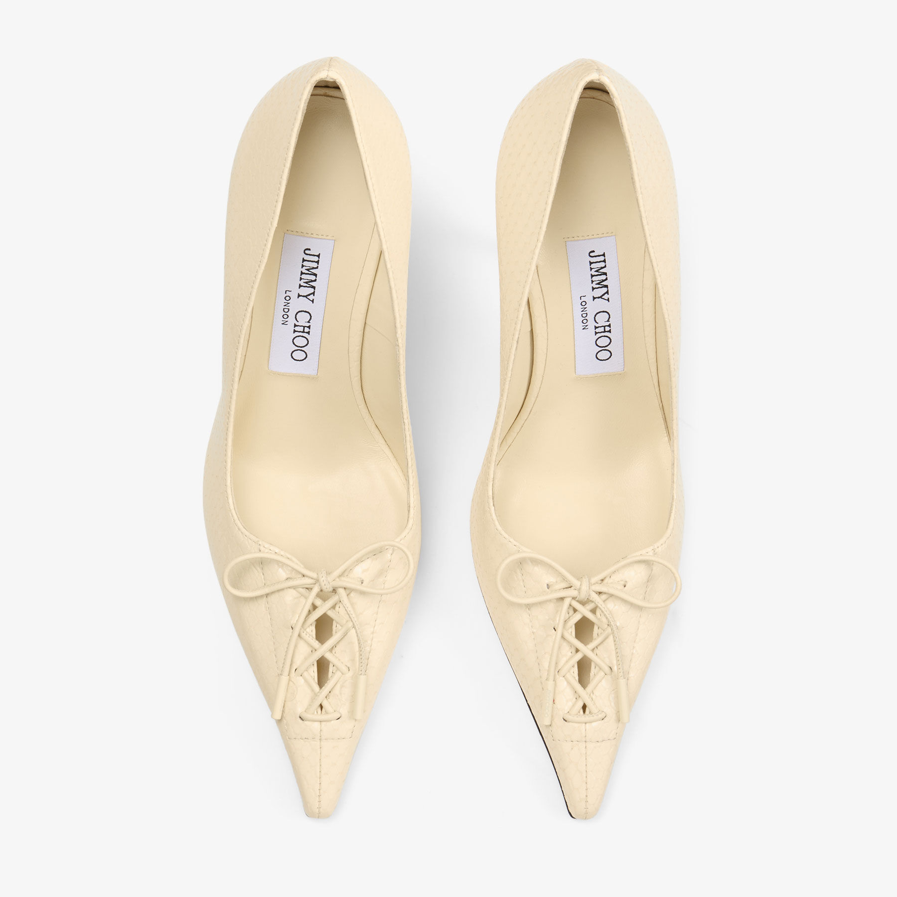 Scarlett 95 | Buttermilk Elaphe Printed Leather Pumps | JIMMY CHOO