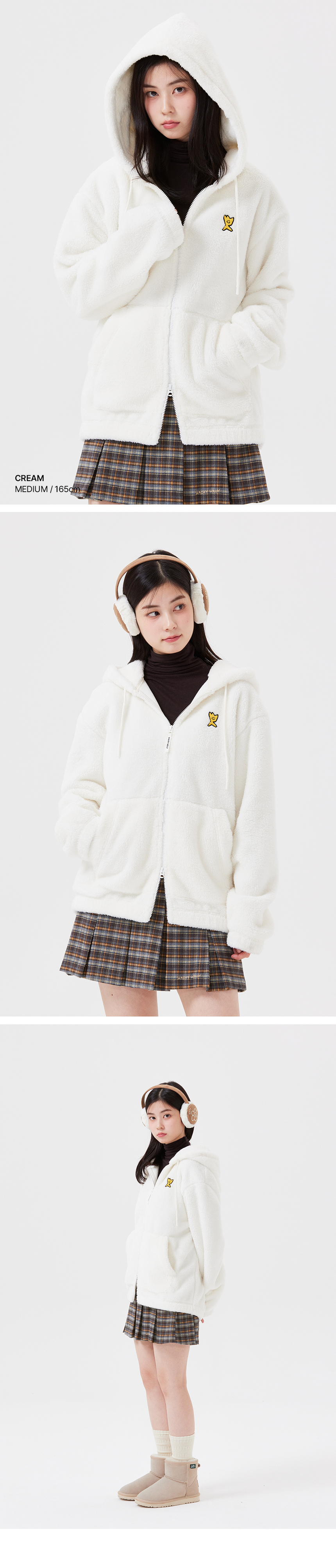 jp.ktown4u.com : [Wacky Willy x GISELLE] [25FW] フード付きフリース