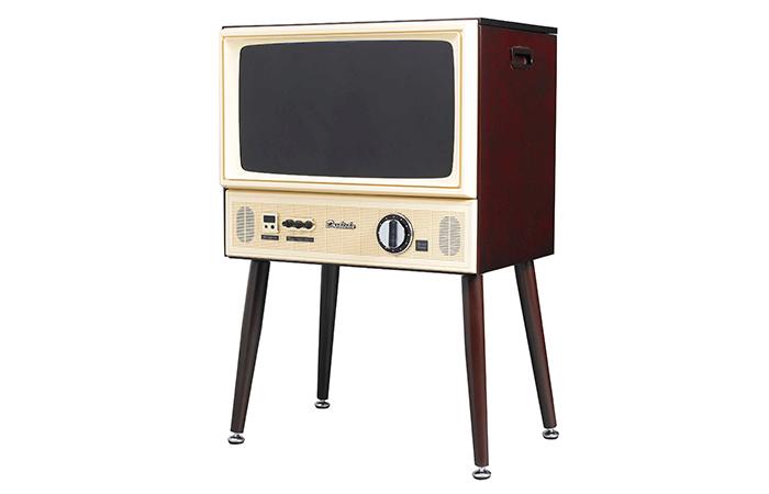 1970年代がモチーフ。ドウシシャのダイヤル方式ブラウン管テレビ