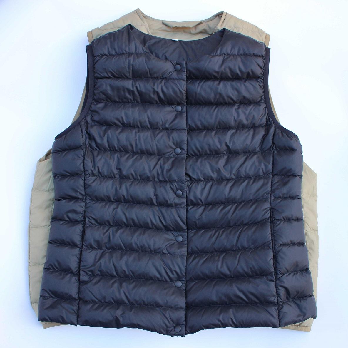 サイズ感とデザインに細かい差が。MUJI Laboと無印良品のダウンベスト