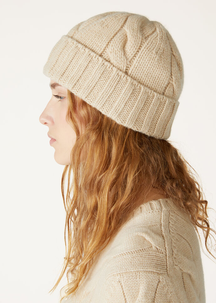 Napier Beanie Baby Cashmere Coarsehair Creamy Cashmere Melange