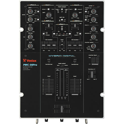 Vestax PMC-08Pro Professional Hybrid Digital Mixer Black