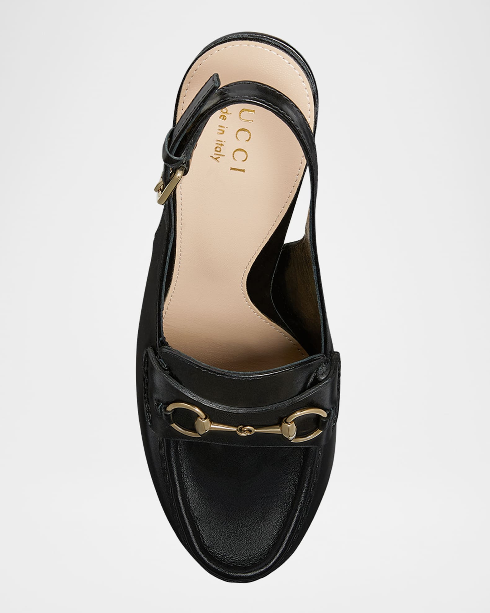 Gucci Ottavia Leather Platform Loafer Pumps | Neiman Marcus