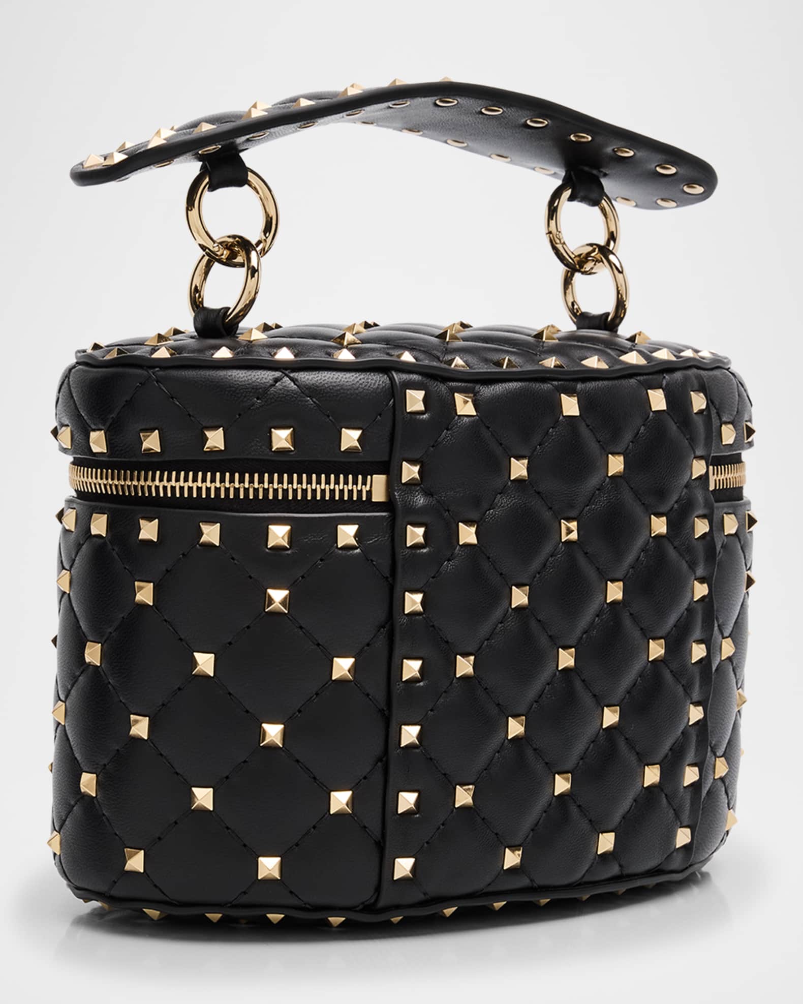 Valentino Garavani Rockstud Spike Top-Handle Vanity Bag | Neiman