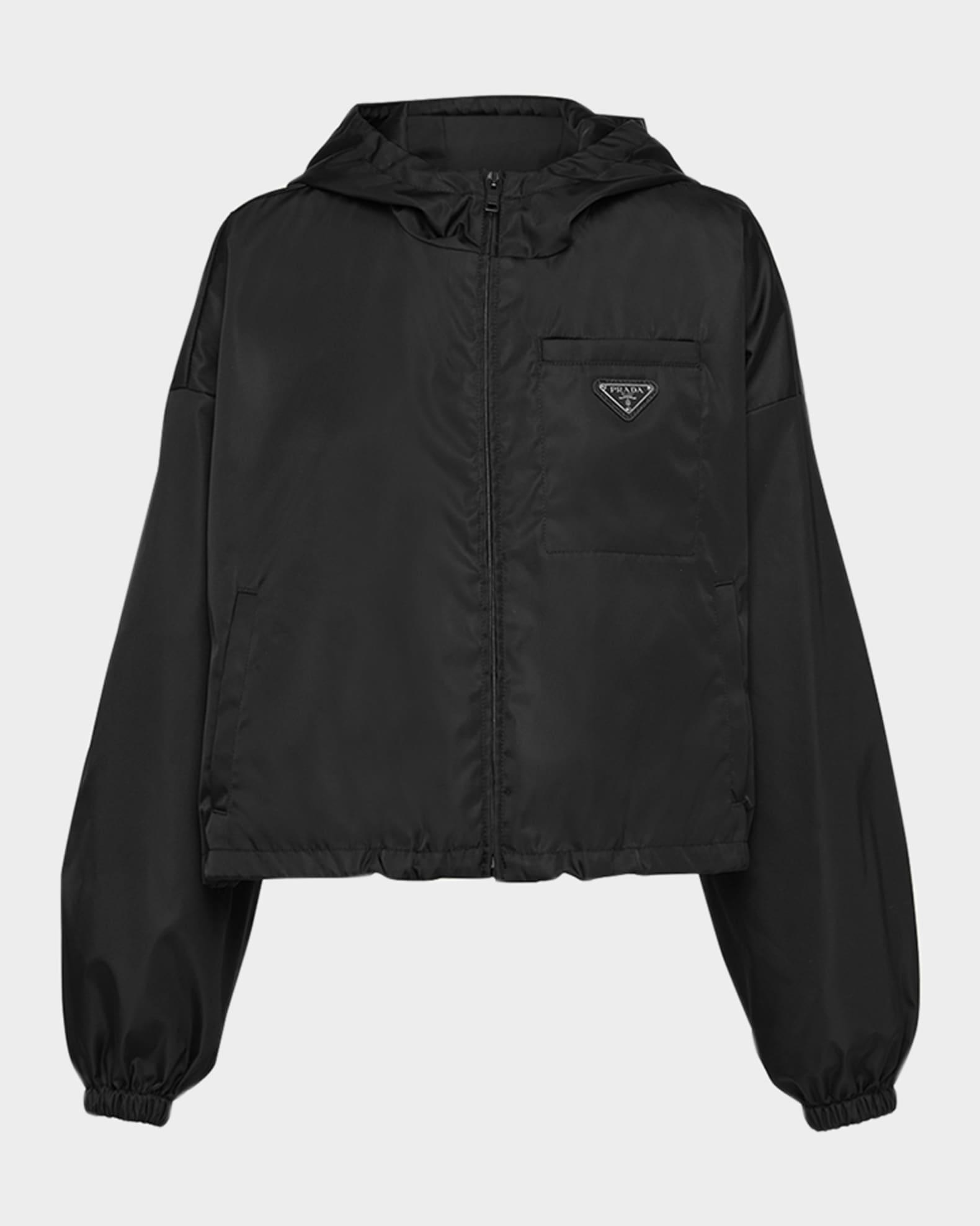 Prada Re-Nylon Hooded Zip Up Jacket | Neiman Marcus