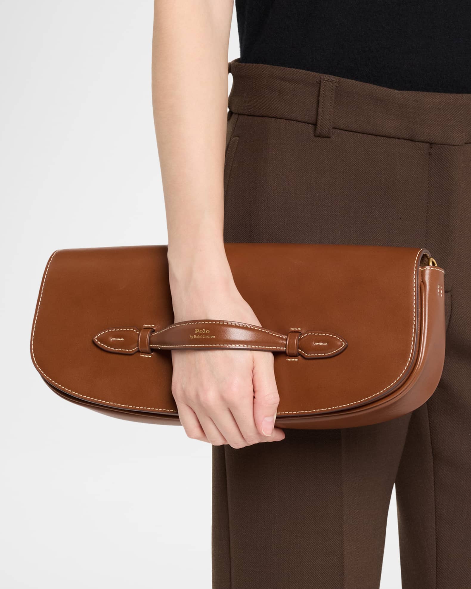 Polo Ralph Lauren Bellport Leather Long-Flap Clutch | Neiman Marcus